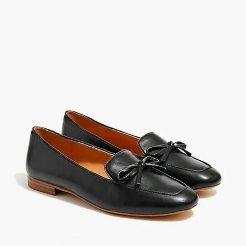 NIB! J. Crew Factory Vegan Leather Bow Loafers